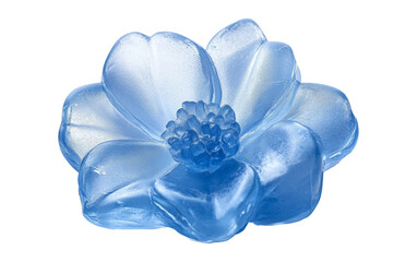 Wall Mural - blue flower decoration on transparent background