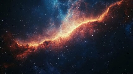 Wall Mural - Stunning night sky filled with stars and nebulae.