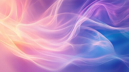 Wall Mural - Delicate pastel gradient background blending soft purple, pink, and blue tones with gently defocused, flowing lines