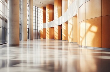 Leinwandbilder - Modern interior with wooden accents and natural light creating a spacious atmosphere.