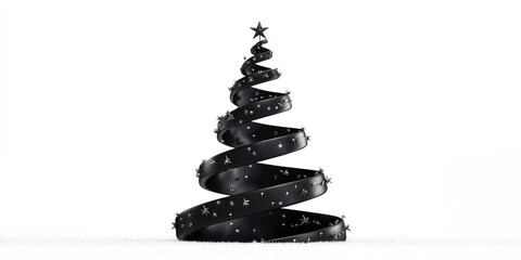 Wall Mural - Spiral Christmas Tree with Star