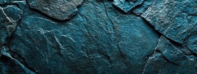 Poster - A textured dark stone surface with layered patterns and natural variations.