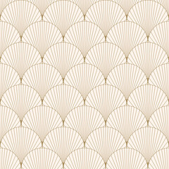 Wall Mural - vintage art deco seamless pattern with geometric design