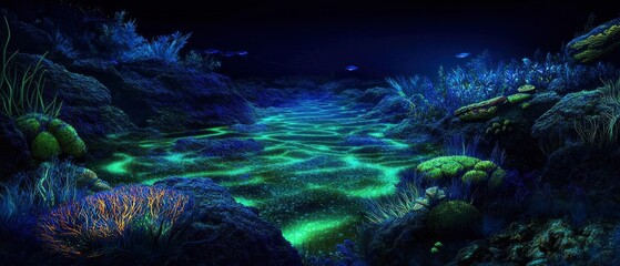 glowing algae illuminate underwater wonders