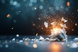 © Odin AI - An electric light bulb shatters, releasing vibrant sparks and fragments as it bursts, highlighting concepts of innovation, sudden change, and brilliant creativity.