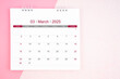 © gamjai - March desk calendar for 2025 year for schedule to make appointment meeting.