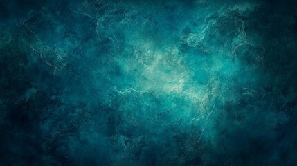 Wall Mural - elegant vintage marbled textured border framing a soft center light against dark blue and green grad