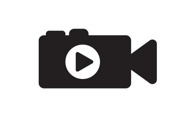 Wall Mural - video camera icon on transparent background