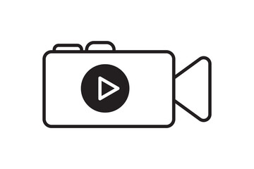 Wall Mural - video camera icon on transparent background
