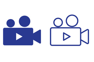 Wall Mural - video icon set. video camera icon vector. movie sign. cinema