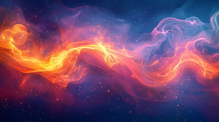 Wall Mural - swirling colors of red and blue in abstract ethereal art