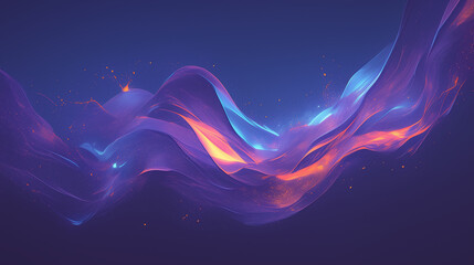 Wall Mural - tranquil flow of blue and pink light in abstract art evoking calmness and ethereal beauty