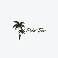 palm tree logo vector