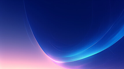 Wall Mural - ethereal blue arcs sweep across a twilight sky in a minimalist abstract with smooth gradients