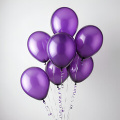  purple balloons