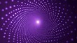 © Arifin Studio - Abstract purple spiral vortex of glowing dots.