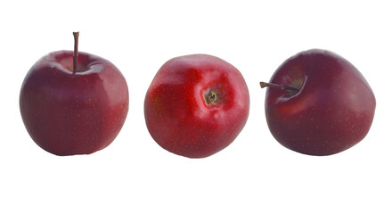 Wall Mural - Red apples on a white background