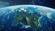 © S - Ultra detailed, photorealistic depiction of Earth from space with a view of the Alps