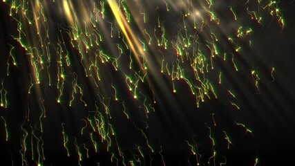 Wall Mural - Magic Gold Falling Christmas Particles Background