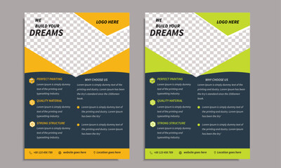 Wall Mural - contributor flyer design template . modern and stylish .