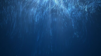 Wall Mural - Magic Falling Christmas Particles on Blue Background