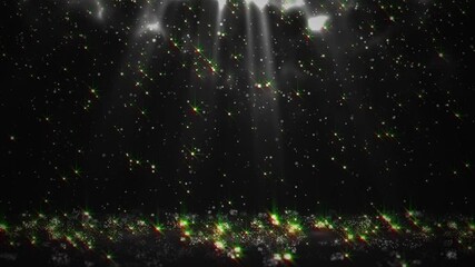 Wall Mural - Magic Christmas Particles Falling on the Ground