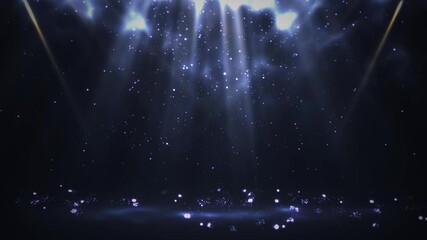 Wall Mural - Magic Christmas Particles Falling on the Ground