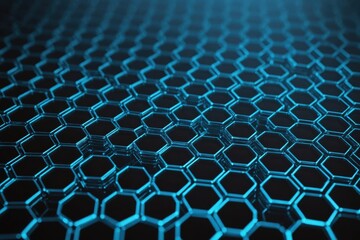 Wall Mural - Abstract blue technology hexagonal background