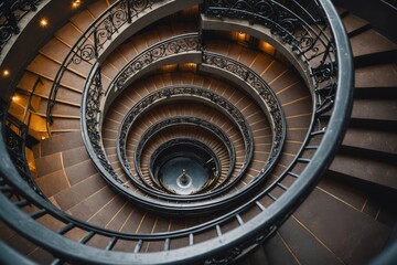 Wall Mural - Spiral staircase Modern Architecture detail Abstract Background