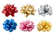 © KingKongThePitbull - Collections of Shiny gift bows. on isolated white background, Cut out, Clipping path