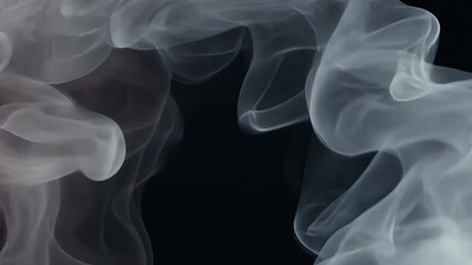 Wall Mural - watercolor gray smoke swirl black cloud grey effect fog abstract mist