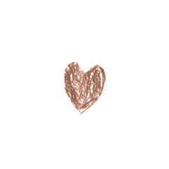 Wall Mural - pencil drawn heart isolated on white background