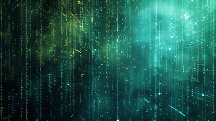Wall Mural - high-tech dna sequencing sanger method digital background with binary code and genetic data visualiz