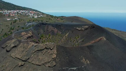 Wall Mural - Aerial drone view of the landscape of La Palma, Canary Islands, Spain