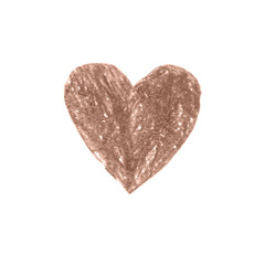 Wall Mural - pencil drawn heart isolated on white background