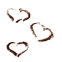 Wall Mural - heart outline of a drawn heart in mocha mousse color
