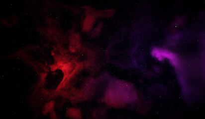 Wall Mural - space background with big nebula and stars.