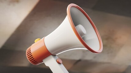Aufkleber - A close-up of a vintage-style megaphone, ready to amplify a message.