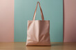 © kale.studio - A blank tote bag on a rustic pastels background