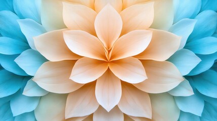 Poster - Blooming floral patterns vibrant nature abstract art tranquil environment symmetrical view