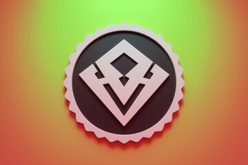 Aufkleber - Abstract emblem design with geometric shapes, a modern and stylish logo.