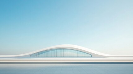 Poster - Futuristic High-Speed Train Station with Sleek Design and Natural Light