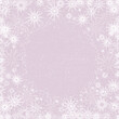 © alma - Winter template with snowflake, snow and empty copy space on colorful background.