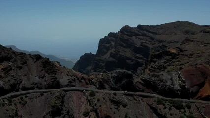 Wall Mural - Aerial drone view of the landscape of La Palma, Canary Islands, Spain