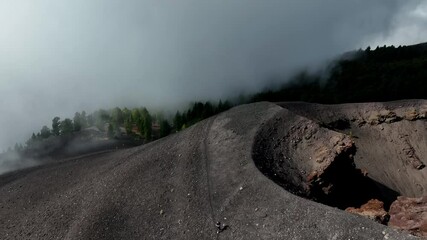 Wall Mural - Aerial drone view of the landscape of La Palma, Canary Islands, Spain