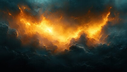 Mystic Abstract Artwork with Dark Background Shimmering Dust and Ethereal Textures in Impressionism Style