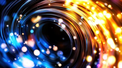 Aufkleber - Swirling Abstract Light Patterns with Vibrant Colors and Soft Glowing Effects