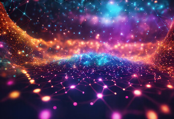 Wall Mural - extraordinary data technology network lines background