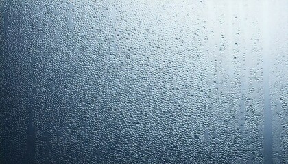 Wall Mural - closeup view capturing the intricate condensation of fog on a window glass surface, showcasing the d