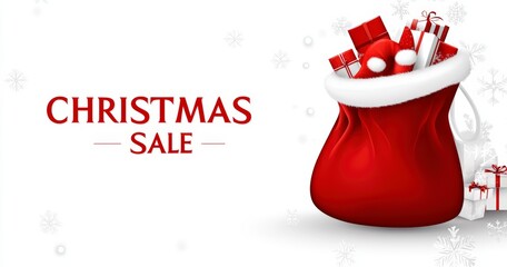 Wall Mural - christmas sale promotion with festive gifts